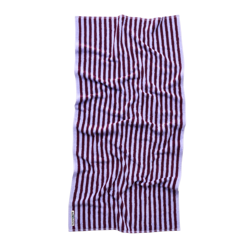 Naram håndklæde - wine & lavender blue